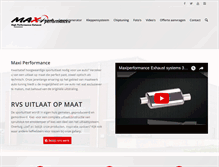 Tablet Screenshot of maxiperformance.nl